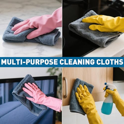 Gray Microfiber Cleaning Cloths Bulk Pack-400 Pack, Microfiber Towels Bulk - color: Grey, size: 400 Pack
