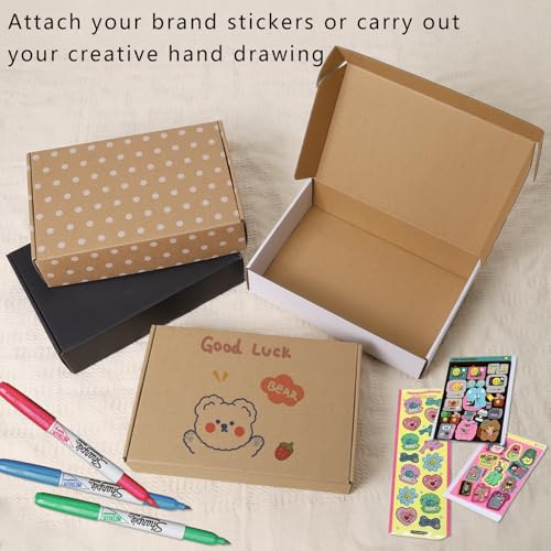 BIOBROWN Black 9x6x2" Small Shipping Boxes 25 Pack for Packaging - color: Black, size: 9x6x2 inch-25pack