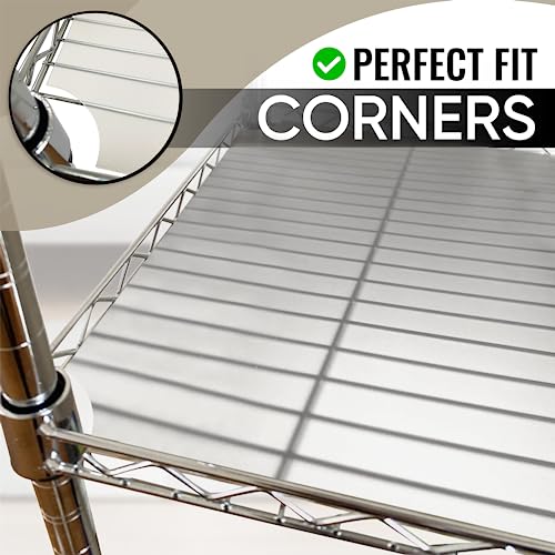 DUALSO Wire Shelf Liner Wire Rack Shelf Mat - Thick Wire Shelf Cover - Waterproof Plastic Shelf Liners, Metal Shelf Liner - Easy Use Wire Shelving Cover for Closet (Clear, 14" X 30" (Set of 4)) - color: Clear, size: 14"W x 30"L