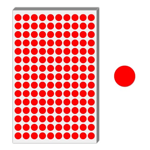 3000 Pieces, 1/2 inch - Red Dot Stickers, Small Round Circle Dots Labels - color: Red, size: 3000 Pieces