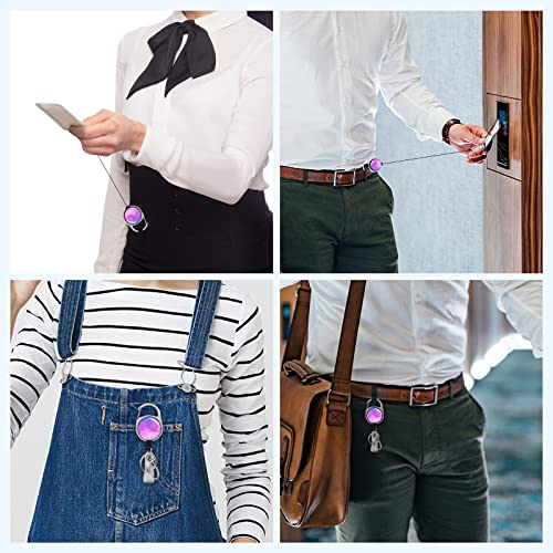 ID Badge Holder with Lanyard,Retractable ID Badge Card Holders Detachable Neck Lanyard Strap with Badge Reel and Vertical ID Holder for Nurse Students Teachers Office Staff(Marble 2) - color: Marble 2
