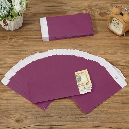 Mr. Pen- 100 Purple Cash Envelopes, 6.5" x 3.5", Money Saving Challenge - color: Purple, size: 100 Pack