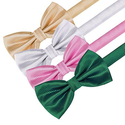 AUSKY 8 PACKS Elegant Adjustable Pre-tied Bow Ties for Men Boys (1&4&5&6&8 Pack for option) - color: C
