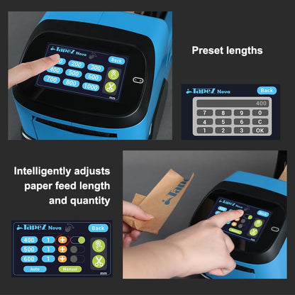 Ameson PaperEZ Automatic Water Activated Paper Tape Dispenser 2.0, Kraft Paper Tape Machine, for 80mm Max Width Eco Friendly Water Activated Tape Fiber(Dispenser Only)