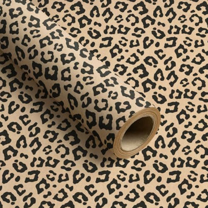 RUSPEPA Kraft Wrapping Paper Roll - Mini Roll - Leopard Print Design for All Occasions - 17 Inches X 32.8 Feet - color: Leopard