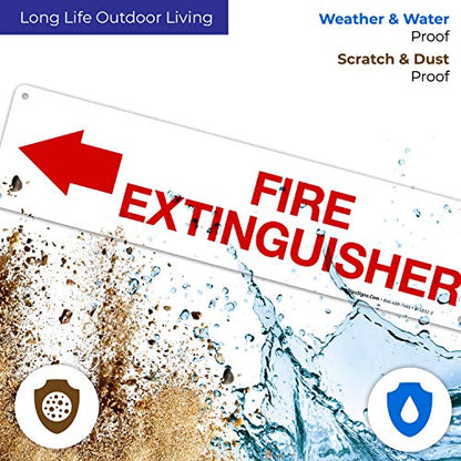 Fire Extinguisher Sign, Fire Safety Sign, (SI-5832) - size: 3x12