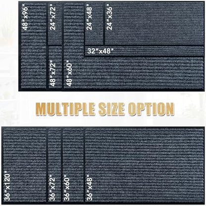 Front Door Mat, 2'x6'Indoor Outdoor Welcome Commercial Floor Mats - size: 24"x72"