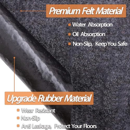Ahpuhtan 36 x 60 Inch Oil Spill Mat for Garage, Garage Floor Oil Change Mat - color: 1 Pack-36 X 60 Inch