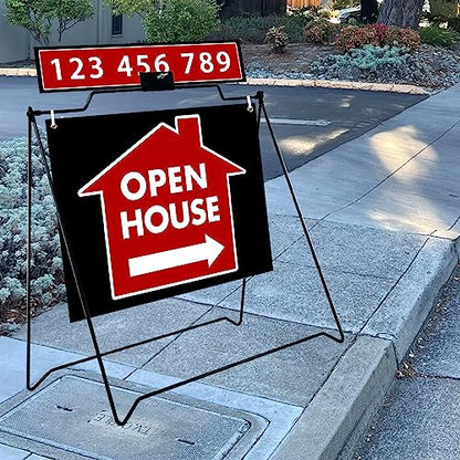 BLACK A Frame Stand 24"x18" Real Estate Agent Sidewalk Sign (Stand Only) (6 UNIT)
