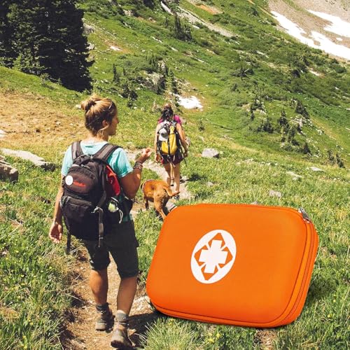 First Aid Kit 276PCS Car Home Camping Essentials Orange Emergency Kit - color: Orange-276pcs