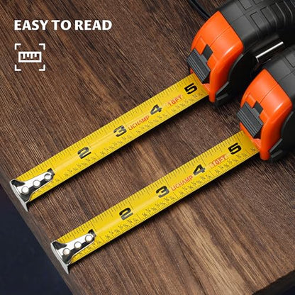 Lichamp 6 Pack 16ft Tape Measure Retractable 3/4in with 1/8 Fractions