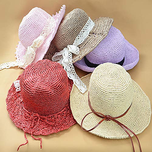 Natural Cotton Raffia Yarn Red Sun Hat, Beach Bag, Rayon Crochet Straw Knit Yarn for Summer - Knitting Materials, 280 Meters/306 Yards - color: Red