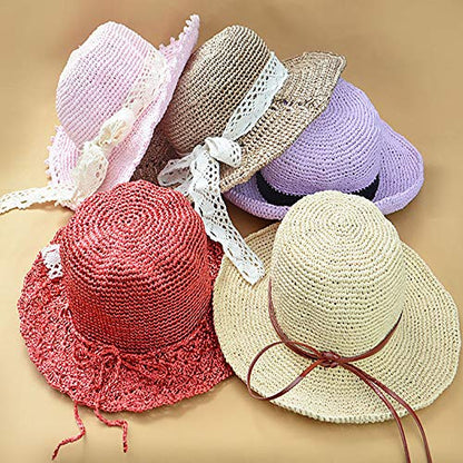 Natural Cotton Raffia Yarn Red Sun Hat, Beach Bag, Rayon Crochet Straw Knit Yarn for Summer - Knitting Materials, 280 Meters/306 Yards - color: Red