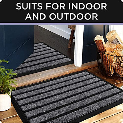 Ubdyo Extra Durable Door Mat Outside Entrance (30" x 17", Bright Grey) - color: Bright Grey, size: 30" x 17" (Rectangular)