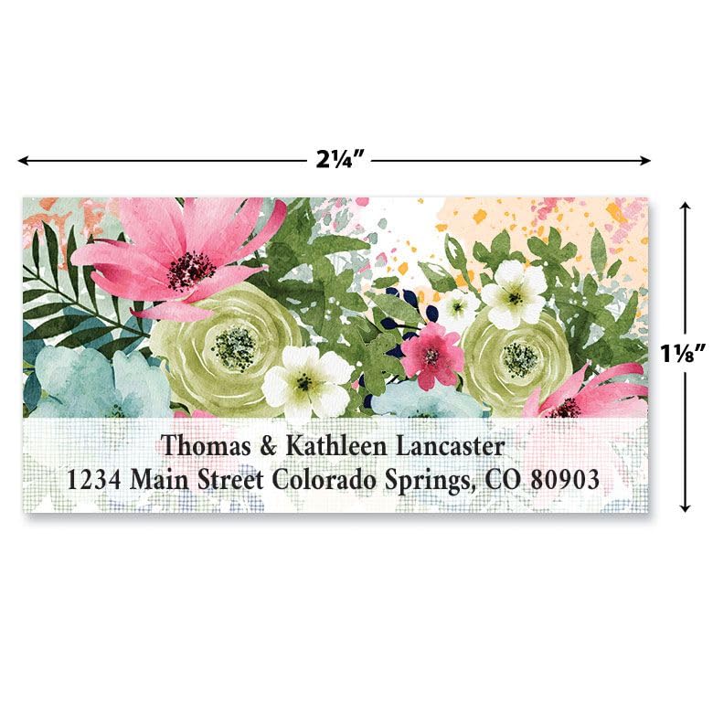 Meadow Dance Personalized Deluxe Address Labels - Set of 144 (3 Designs, Self-Adhesive, Large Flat-Sheet Select Labels - color: Meadow