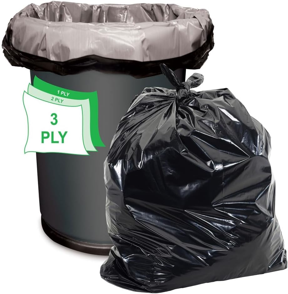 Aluf Plastics 20-30 Gallon 2 MIL (eq) Black Heavy Duty Trash Can Liners - 30" x 36" - Pack of 400 - For Contractor, Industrial, Commercial - style: 20-30 Gal, 2 Mil Equiv, 400 Count
