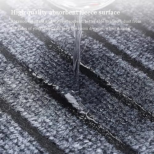 WLWLEO 3' X 20' Commercial Grade Door Mat Brush Step Entrance Floor Mat Indoor Outdoor Non Slip Mats for Hotel Office Restaurant Mall Hallway Staircase Welcome Mats,Gray/Grey,0.9×6M