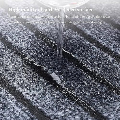 WLWLEO 3' X 20' Commercial Grade Door Mat Brush Step Entrance Floor Mat Indoor Outdoor Non Slip Mats for Hotel Office Restaurant Mall Hallway Staircase Welcome Mats,Gray/Grey,0.9×6M