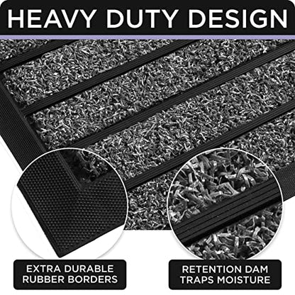 Ubdyo Extra Durable Door Mat Outside Entrance (30" x 17", Bright Grey) - color: Bright Grey, size: 30" x 17" (Rectangular)