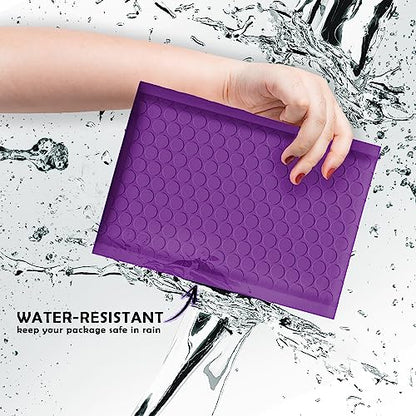 Yens Bulk Purple Poly Bubble Mailers 6x10 250 Pack Usable 6x9 - color: Purple, size: 6" x 10"