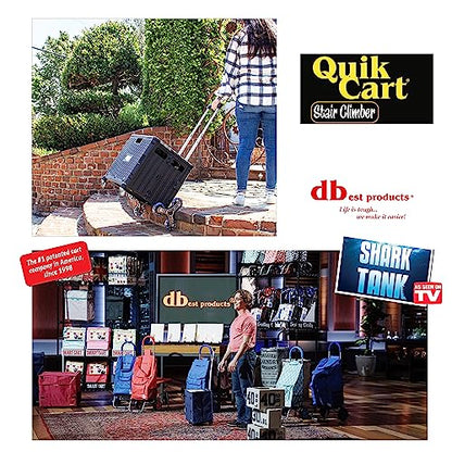 dbest Products Quik Cart Stair Climber Collapsible Rolling Crate - Black - color: Black, style: Stair Climber