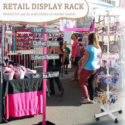 5 Tier Retail Display Stand Store Display Rack, White - color: White