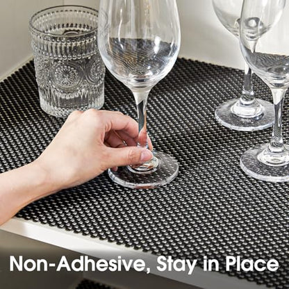 Shelf Liner for Kitchen Cabinets and Drawers, Black, 24" x 120" - color: Black, size: 24"W x 120"L