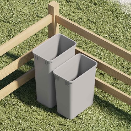 Dowell 50QT Wastebasket Trash Container, 13Gal, Plastic, Stackable, for Kitchen/Bathroom/Office,Tall Trash Can 22-3/8"H (Grey 4000 50 04) - size: 52.8Qt - 1 Pack