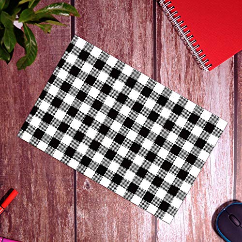 100 Count - 10x13 inch Poly Mailers Black Gingham Plaid Shipping Bags,Mailing Envelope with Self Seal Strip - color: Black Gingham Plaid, size: 10" x 13"