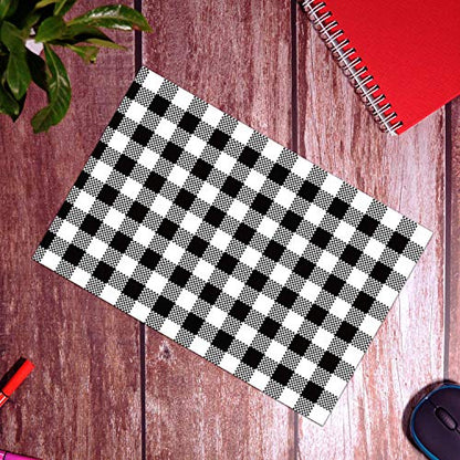 100 Count - 10x13 inch Poly Mailers Black Gingham Plaid Shipping Bags,Mailing Envelope with Self Seal Strip - color: Black Gingham Plaid, size: 10" x 13"