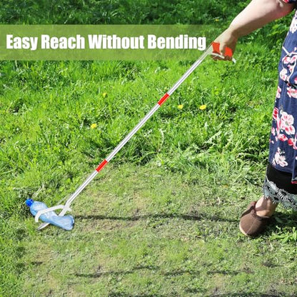 50" Foldable Grabber Reacher Tool, Extra Long 3 Fold Reaching Aid for Seniors, Heavy-Duty Trash Picker Upper & Litter Pickup Tool for Home & Garden - size: 50 Inch Red