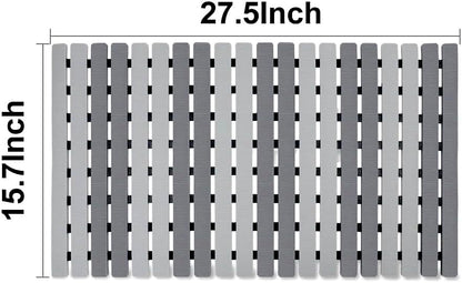BEMISO Shower Mat Non Slip Bathtub Mat 27.5 x 15.7 Inch Bath Mat for Tub - color: Dark Grey Light Grey, size: 27.5 x 15.7 inches