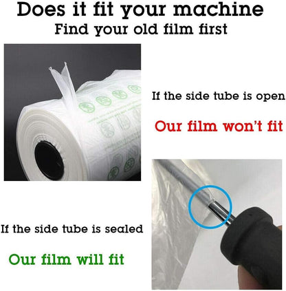 4600 pcs 4"x8" 1530ft Air Pillow Bag Film for Air Pillow Bag Machine Cushion Bubble Air Pillows, Air Bag Bubble cushioning wrap