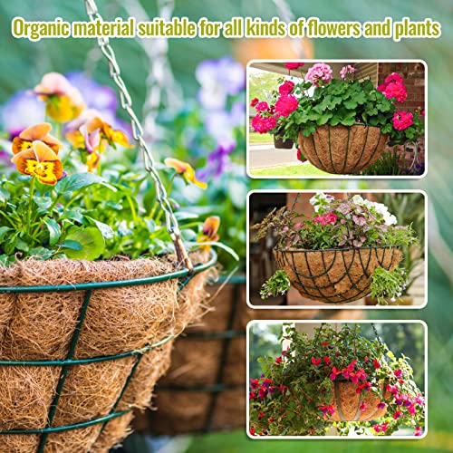 Legigo 6 Pack 14 Inch Hanging Basket Coco Liners Replacement, Round - color: 6pcs, size: 14 Inch