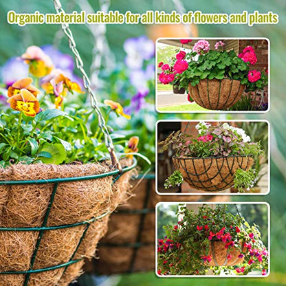 Legigo 6 Pack 14 Inch Hanging Basket Coco Liners Replacement, Round - color: 6pcs, size: 14 Inch