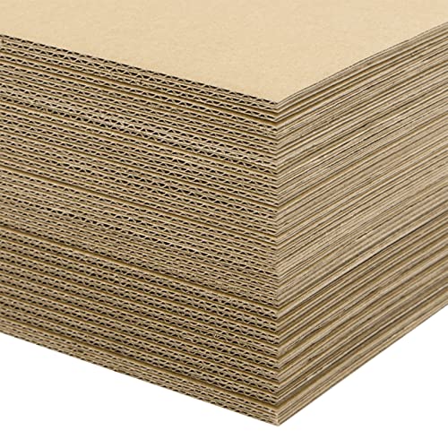Golden State Art 50 Pack 5x7 Corrugated Cardboard Sheet 2mm Flat Inserts - color: Brown-50 Pack, size: 5x7