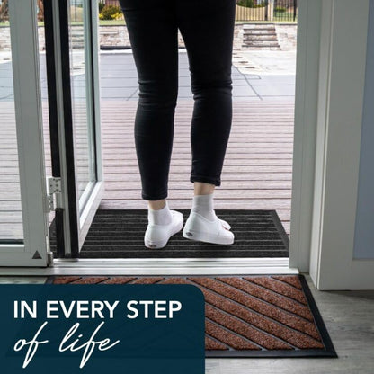 ubdyo Extra Durable Door Mat Outside Entrance (47" x 32", Bright Grey) - color: Bright Grey, size: 47" x 32" (Rectangular)