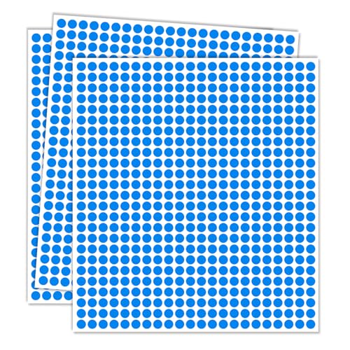 1/4" Blue Dot Stickers Small Tiny Mini Little Circle Stickers - color: Blue, size: 1/4 INCH