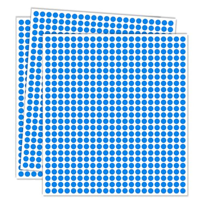 1/4" Blue Dot Stickers Small Tiny Mini Little Circle Stickers - color: Blue, size: 1/4 INCH