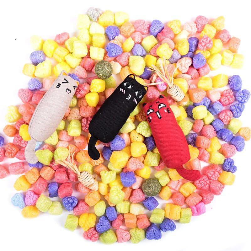 Bubblefast! Brand FunPak MiniPack Plant Based Biodegradable Packing Peanuts, 0.60 cu ft Bag, Compostable (Rainbow Hearts) - style: Rainbow Hearts