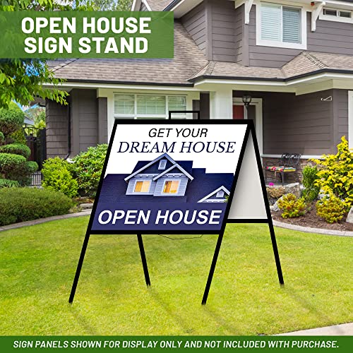 A-Frame Sign Holder - Folding Open House Stand, 18 x 24 in, Black, 1 Pack - size: 18x24 (1 Pack)