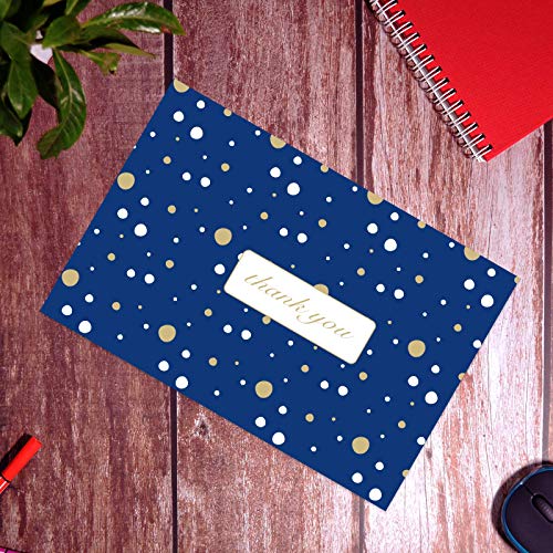 100 Count - 12 x 15.5 inch Poly Mailer Envelope Thank You Blue Polka Dot Mailing Shipping Bags-Self Seal - color: Blue Polka Dot, size: 12" x 15.5"