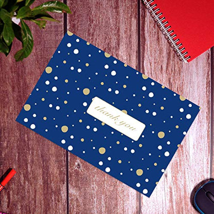100 Count - 12 x 15.5 inch Poly Mailer Envelope Thank You Blue Polka Dot Mailing Shipping Bags-Self Seal - color: Blue Polka Dot, size: 12" x 15.5"