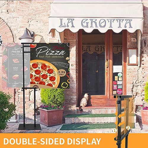 Poster Stand for Display, Adjustable Heavy Duty Poster Board Stand - size: Double-Pole Poster Stand 2 Pack