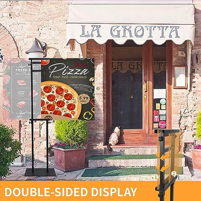 Poster Stand for Display, Adjustable Heavy Duty Poster Board Stand - size: Double-Pole Poster Stand 2 Pack