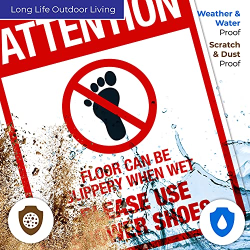 Floor Can Be Slippery When Wet Sign, - size: 24x30