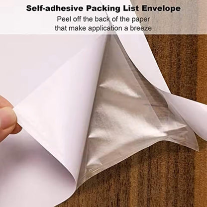 500PCS Packing Slip Pouches 9.5"x 12" Fit For 8.5"x 11" inch Packing List Envelopes,Self-Adhesive Mailing / Shipping Pouch Enclosed Bags for Packing Slips / Invoice /Labels Lettter Envelope Mailers