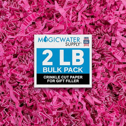 MagicWater Crinkle Cut Paper Gift Basket Filler - 2 LB - Pink - color: Pink