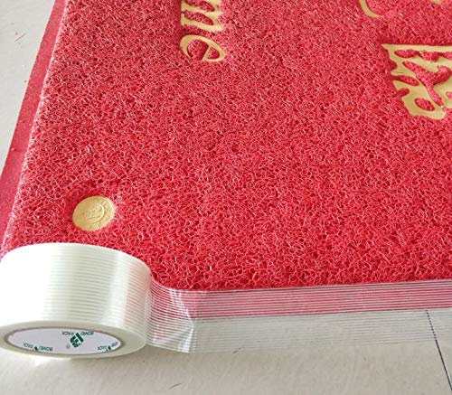 BOMEI PACK Fiber Reinforced Packing Tape, 30Rolls Mono Filament Tape 2 inch x 35yds x 5.5Mil, for Packing and Strapping - size: 30Roll: 50mmx35y