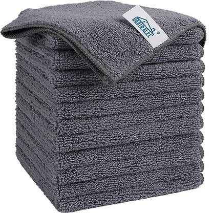 HOMEXCEL Grey Microfiber Cleaning Cloth, Microfiber Towels for Car, 12 Pack - color: Grey